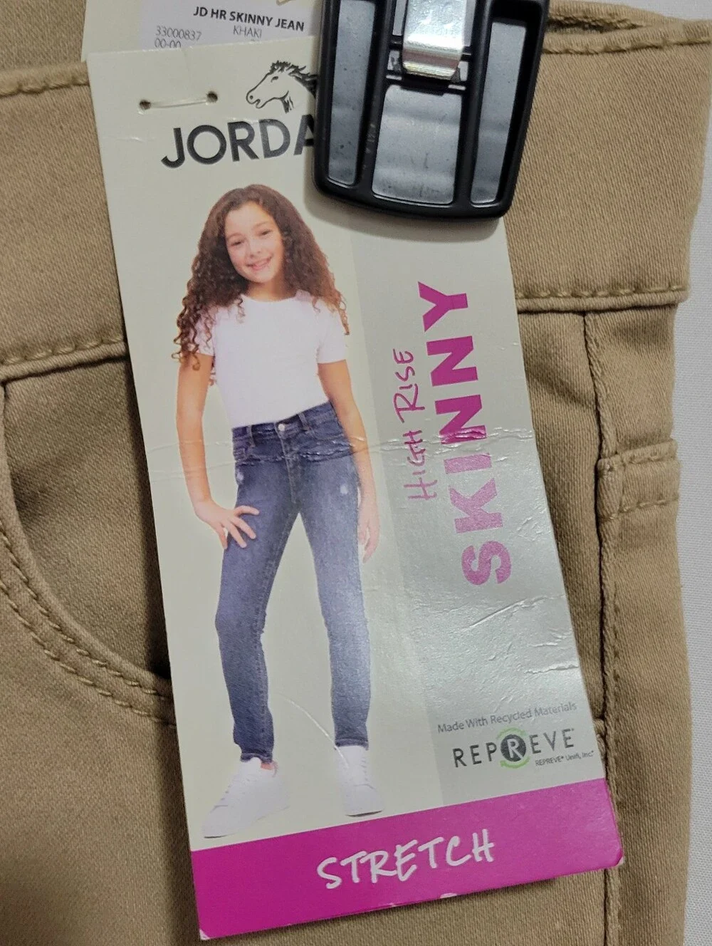 Girl's Jordache High Rise Skinny Khaki Pants, Size 16. NEW